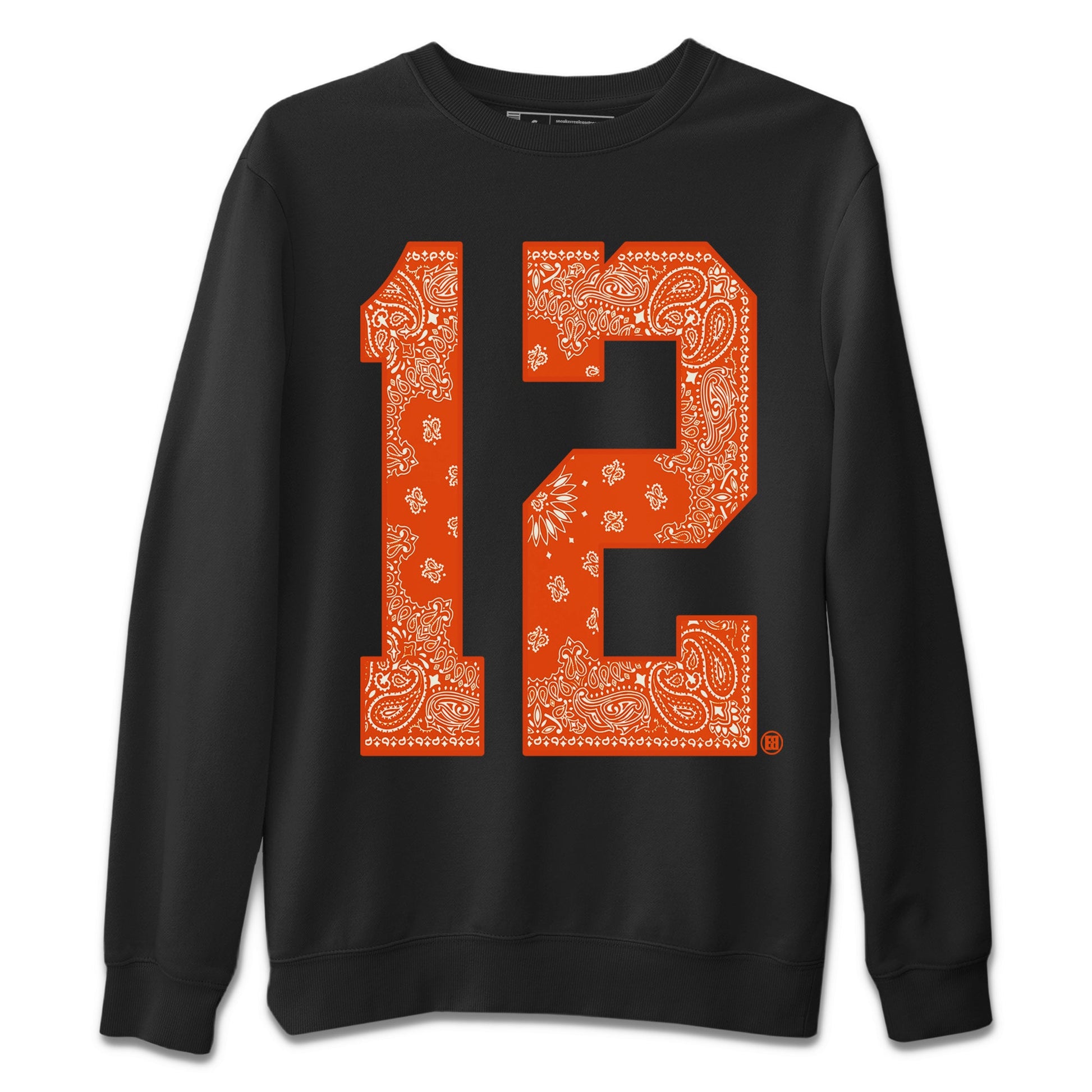 Air Jordan 12 Brilliant Orange Sneaker Match Tees Bandana 12 t shirt Air Jordan 12 WMNS Brilliant Orange Sneaker Tees Unisex Shirts Black 2