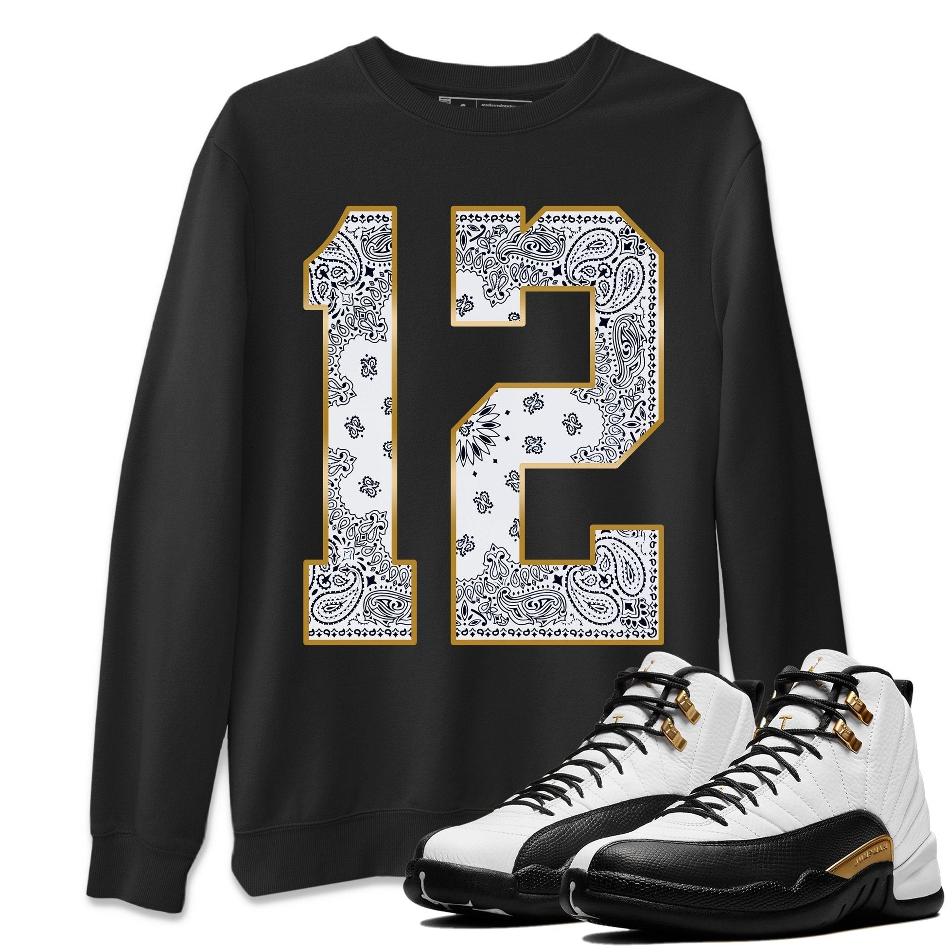 Jordan 12 Royalty Sneaker Match Tees Bandana 12 Sneaker Tees Jordan 12 Royalty Sneaker Release Tees Unisex Shirts
