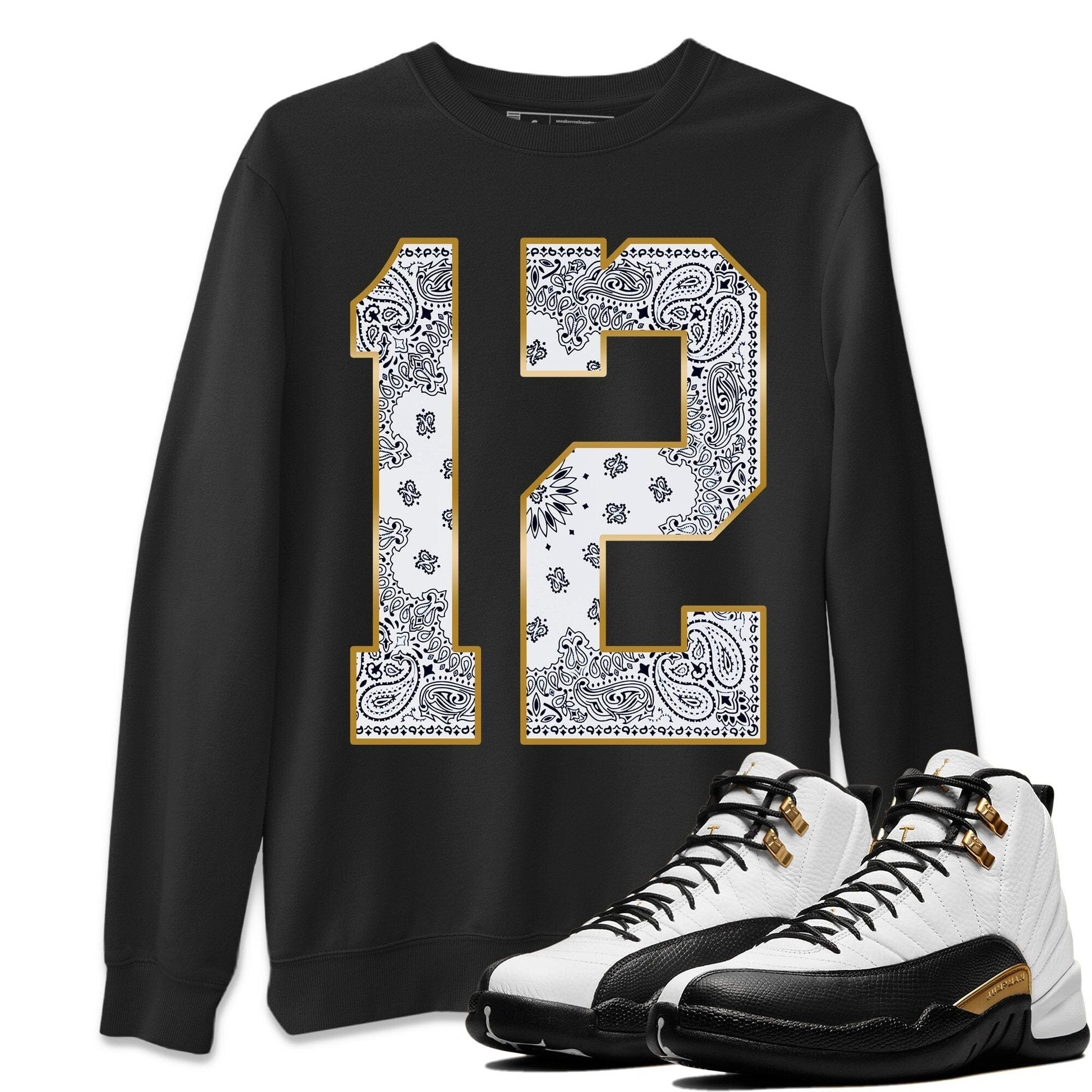 Jordan 12 Royalty Sneaker Match Tees Bandana 12 Sneaker Tees Jordan 12 Royalty Sneaker Release Tees Unisex Shirts