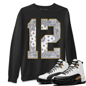 Jordan 12 Royalty Sneaker Match Tees Bandana 12 Sneaker Tees Jordan 12 Royalty Sneaker Release Tees Unisex Shirts