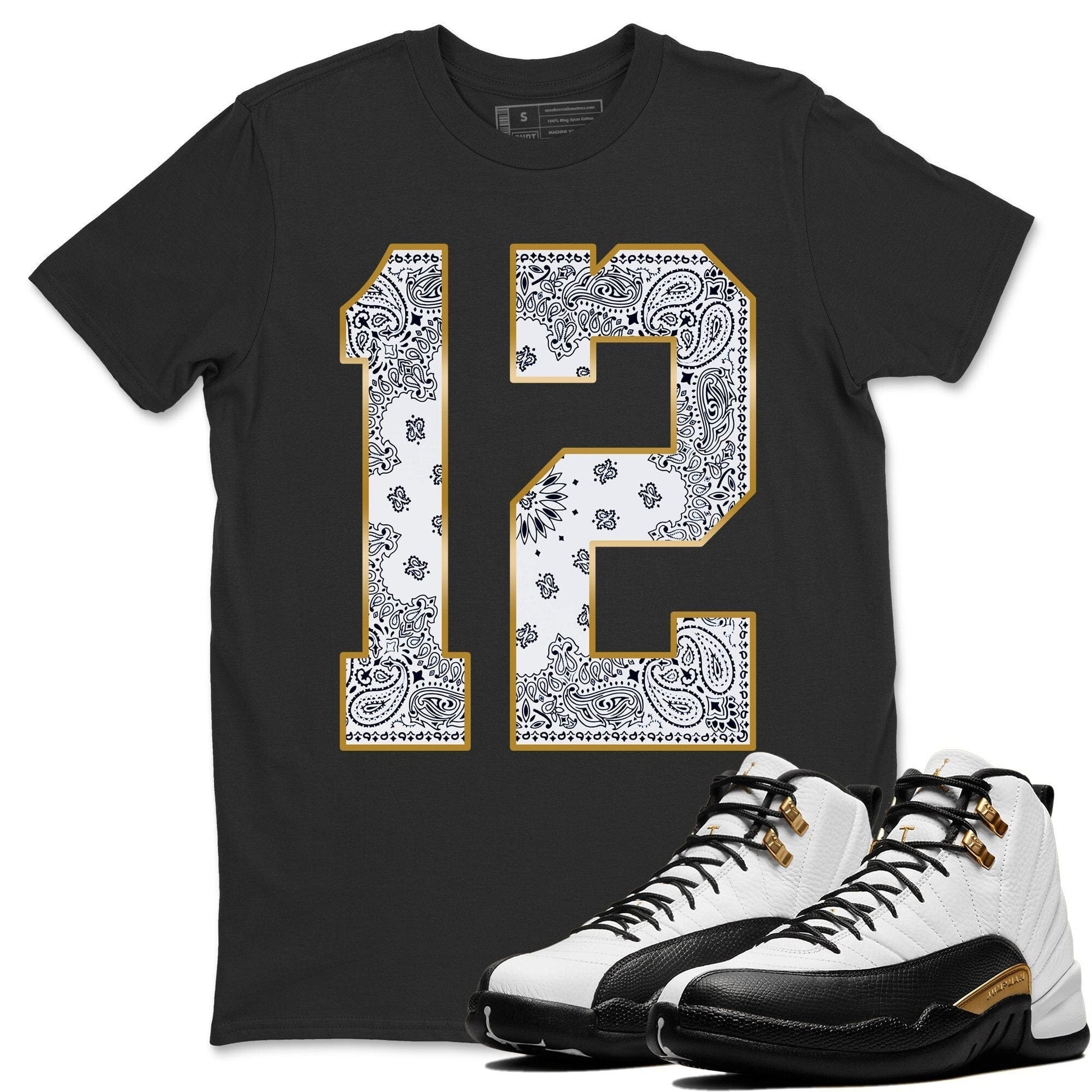 Jordan 12 Royalty Sneaker Match Tees Bandana 12 Sneaker Tees Jordan 12 Royalty Sneaker Release Tees Unisex Shirts