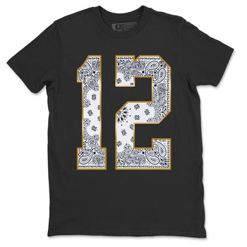 Jordan 12 Royalty Sneaker Match Tees Bandana 12 Sneaker Tees Jordan 12 Royalty Sneaker Release Tees Unisex Shirts