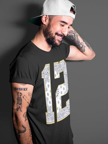 Jordan 12 Royalty Sneaker Match Tees Bandana 12 Sneaker Tees Jordan 12 Royalty Sneaker Release Tees Unisex Shirts
