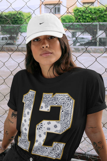 Jordan 12 Royalty Sneaker Match Tees Bandana 12 Sneaker Tees Jordan 12 Royalty Sneaker Release Tees Unisex Shirts