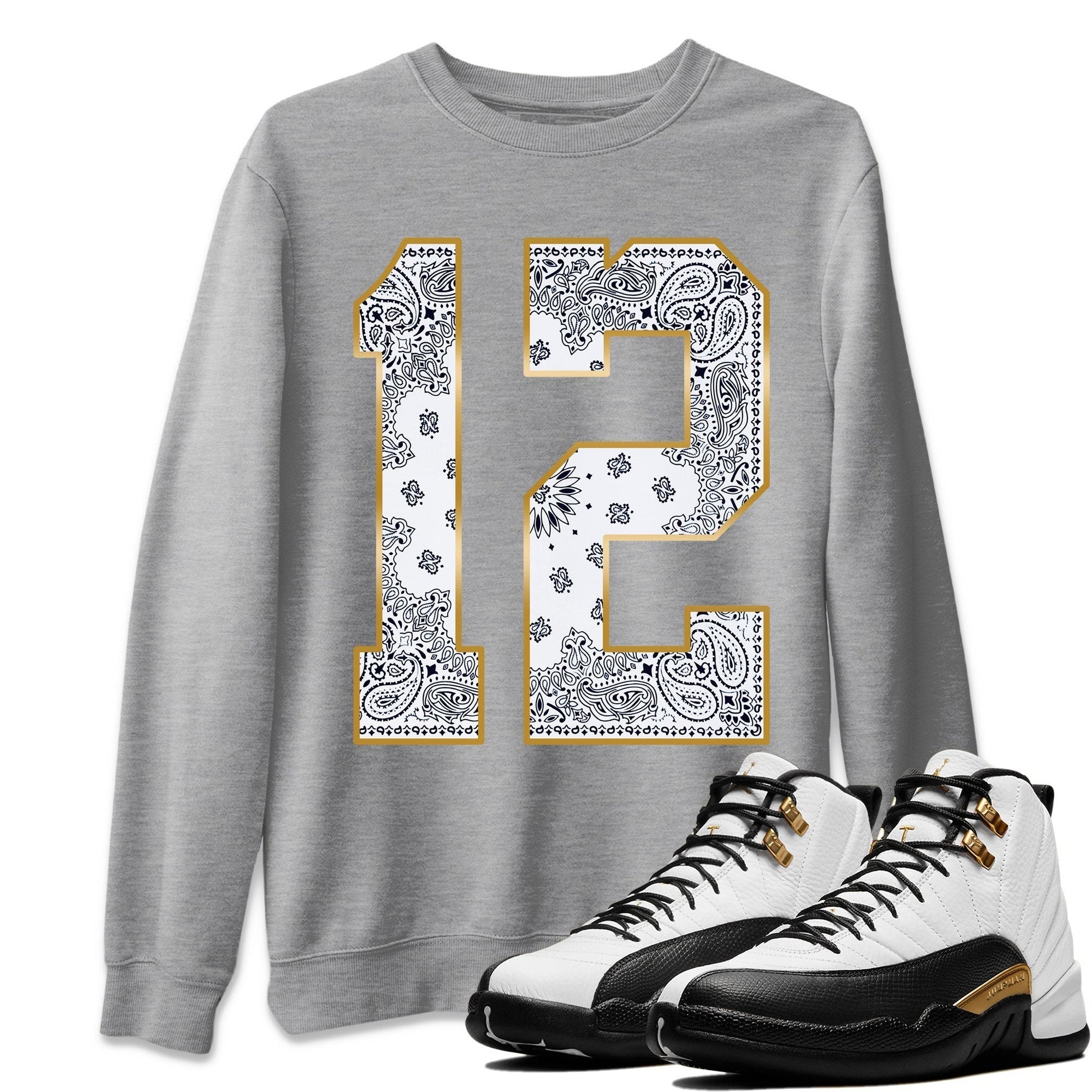 Jordan 12 Royalty Sneaker Match Tees Bandana 12 Sneaker Tees Jordan 12 Royalty Sneaker Release Tees Unisex Shirts