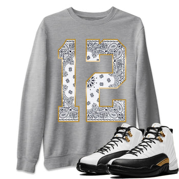 Jordan 12 Royalty Sneaker Match Tees Bandana 12 Sneaker Tees Jordan 12 Royalty Sneaker Release Tees Unisex Shirts
