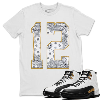 Jordan 12 Royalty Sneaker Match Tees Bandana 12 Sneaker Tees Jordan 12 Royalty Sneaker Release Tees Unisex Shirts