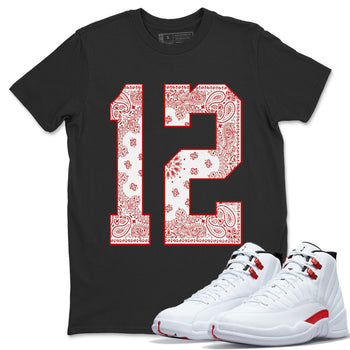 Jordan 12 Twist Sneaker Match Tees Bandana 12 Sneaker Tees Jordan 12 Twist Sneaker Release Tees Unisex Shirts