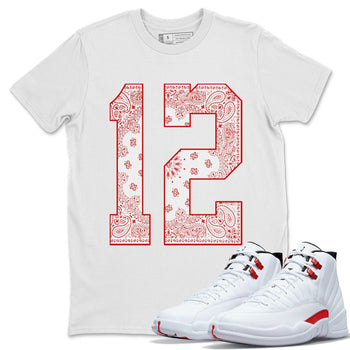 Jordan 12 Twist Sneaker Match Tees Bandana 12 Sneaker Tees Jordan 12 Twist Sneaker Release Tees Unisex Shirts