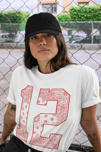 Jordan 12 Twist Sneaker Match Tees Bandana 12 Sneaker Tees Jordan 12 Twist Sneaker Release Tees Unisex Shirts