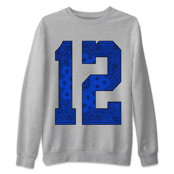 Jordan 12 Hyper Royal Sneaker Match Tees Bandana 12 Sneaker Tees Jordan 12 Hyper Royal Sneaker Release Tees Unisex Shirts