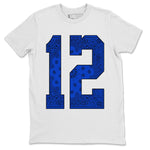 Jordan 12 Hyper Royal Sneaker Match Tees Bandana 12 Sneaker Tees Jordan 12 Hyper Royal Sneaker Release Tees Unisex Shirts