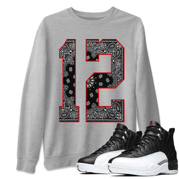 Jordan 12 Playoffs Sneaker Match Tees Bandana 12 Sneaker Tees Jordan 12 Playoffs Sneaker Release Tees Unisex Shirts