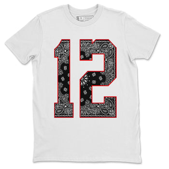Jordan 12 Playoffs Sneaker Match Tees Bandana 12 Sneaker Tees Jordan 12 Playoffs Sneaker Release Tees Unisex Shirts