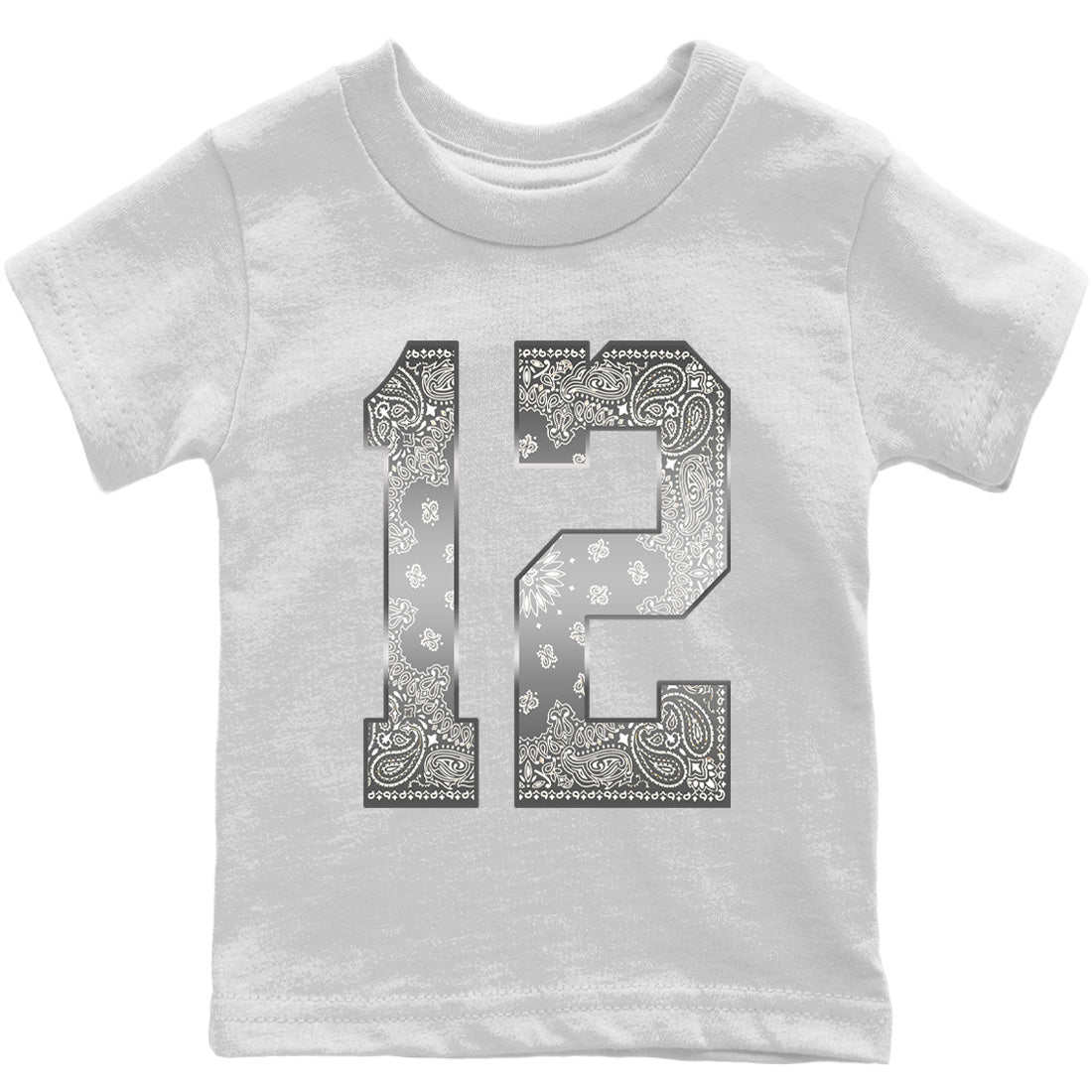 Jordan 12 Stealth Sneaker Match Tees Bandana 12 Sneaker Tees Jordan 12 Stealth Sneaker Release Tees Kids Shirts