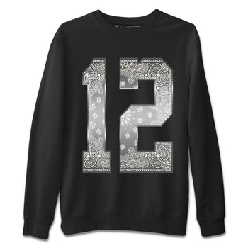 Jordan 12 Stealth Sneaker Match Tees Bandana 12 Sneaker Tees Jordan 12 Stealth Sneaker Release Tees Unisex Shirts