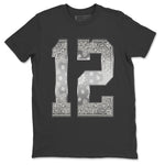 Jordan 12 Stealth Sneaker Match Tees Bandana 12 Sneaker Tees Jordan 12 Stealth Sneaker Release Tees Unisex Shirts