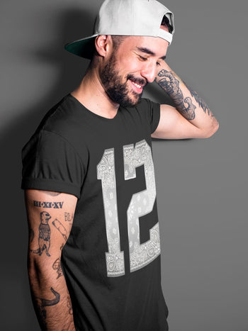Jordan 12 Stealth Sneaker Match Tees Bandana 12 Sneaker Tees Jordan 12 Stealth Sneaker Release Tees Unisex Shirts