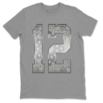 Jordan 12 Stealth Sneaker Match Tees Bandana 12 Sneaker Tees Jordan 12 Stealth Sneaker Release Tees Unisex Shirts