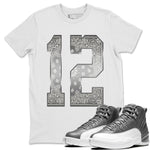 Jordan 12 Stealth Sneaker Match Tees Bandana 12 Sneaker Tees Jordan 12 Stealth Sneaker Release Tees Unisex Shirts