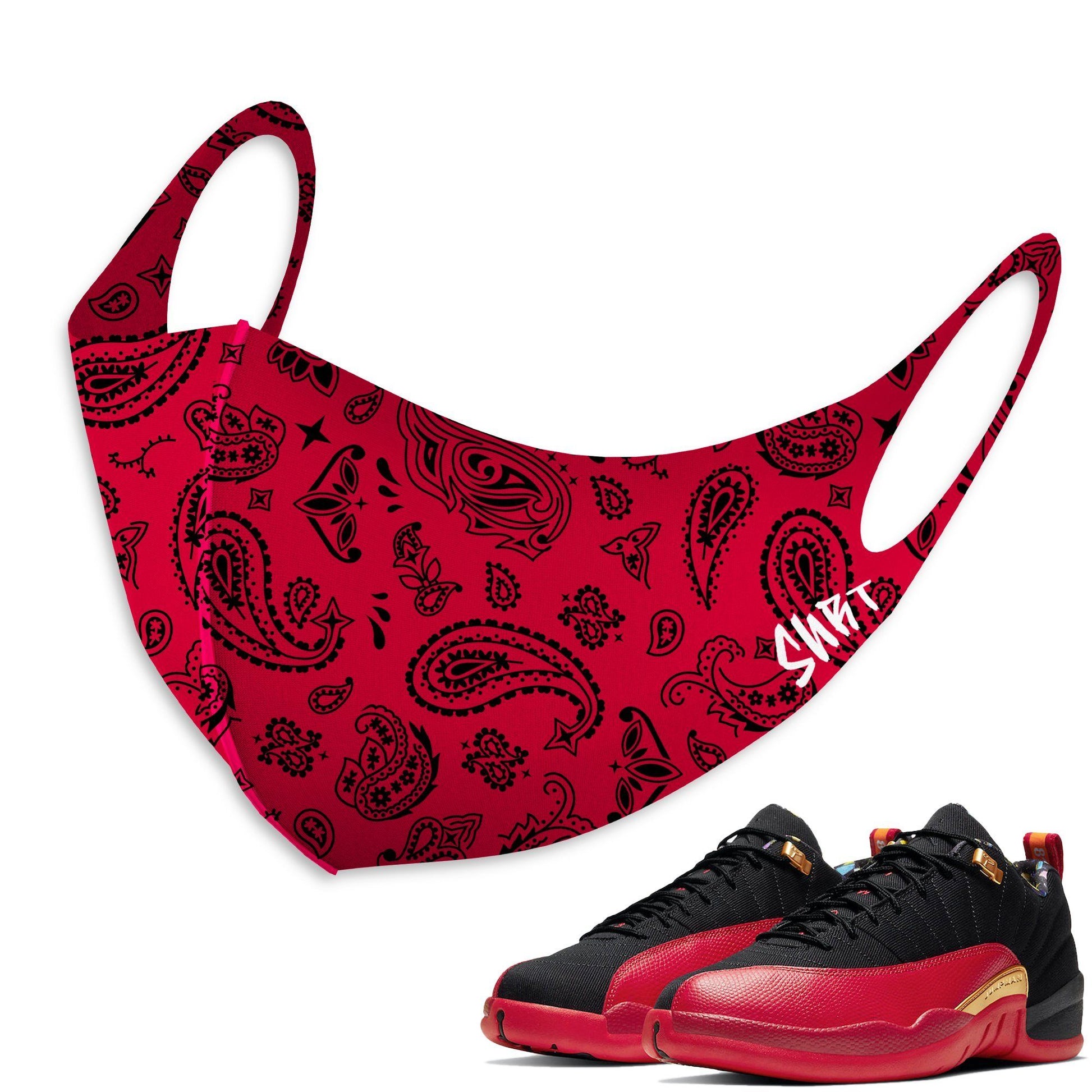 Air Jordan 12 Super Bowl Sneaker Matching Face Mask And Sneaker