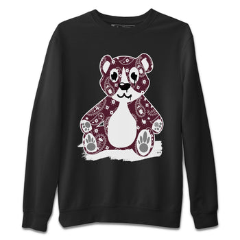 Jordan 5 Retro Burgundy Sneaker Match Tees Bandana Bear Sneaker Tees Jordan 5 Retro Burgundy SNRT Sneaker Release Tees Short Sleeve T-Shirt Black 2