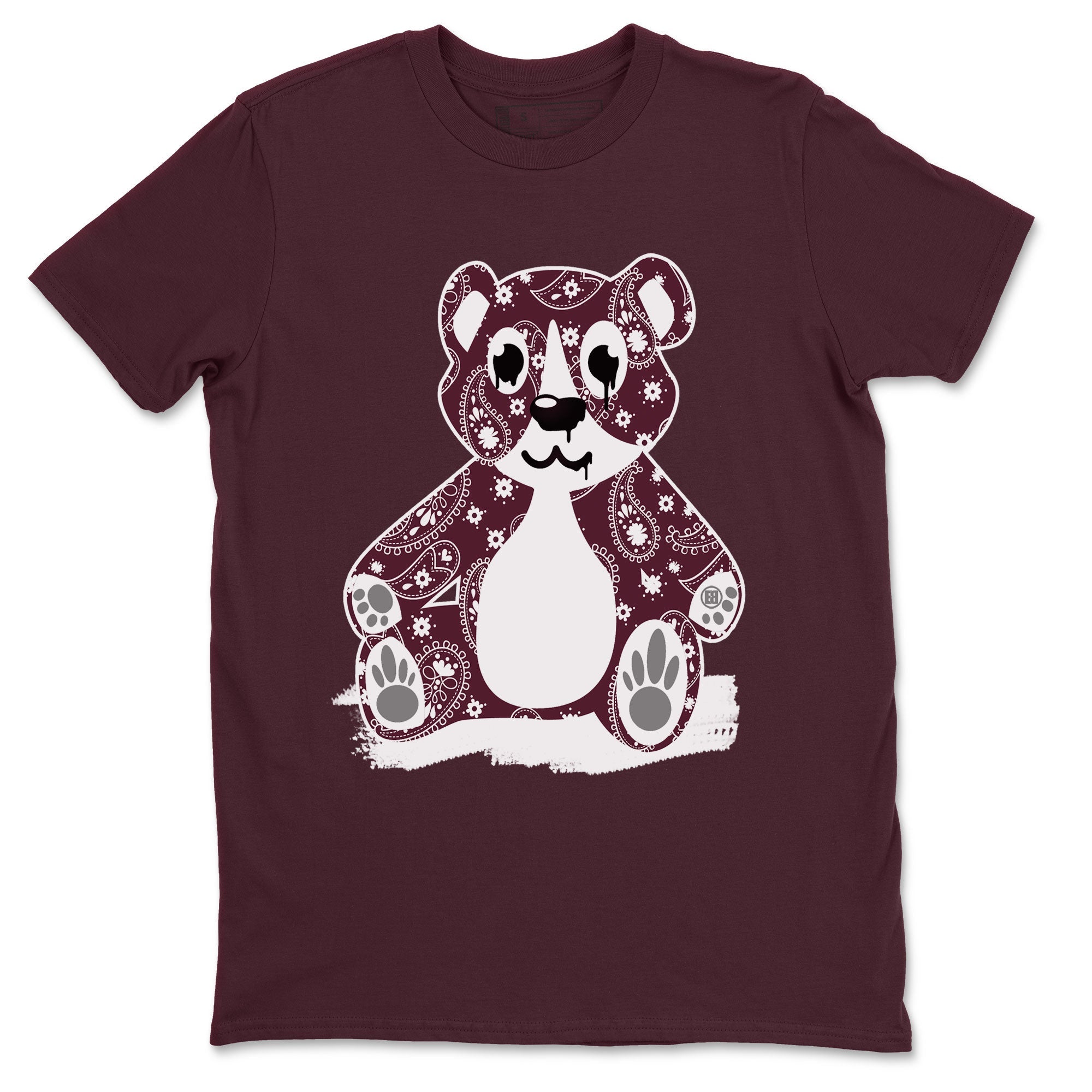 Jordan 5 Retro Burgundy Sneaker Match Tees Bandana Bear Sneaker Tees Jordan 5 Retro Burgundy SNRT Sneaker Release Tees Short Sleeve T-Shirt Maroon 2