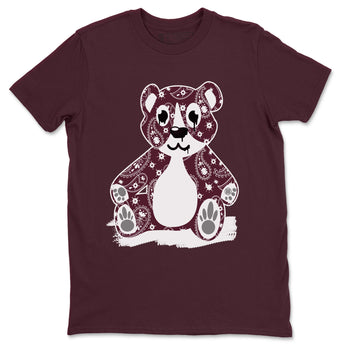 Jordan 5 Retro Burgundy Sneaker Match Tees Bandana Bear Sneaker Tees Jordan 5 Retro Burgundy SNRT Sneaker Release Tees Short Sleeve T-Shirt Maroon 2