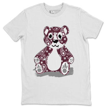 Jordan 5 Retro Burgundy Sneaker Match Tees Bandana Bear Sneaker Tees Jordan 5 Retro Burgundy SNRT Sneaker Release Tees Short Sleeve T-Shirt White 2