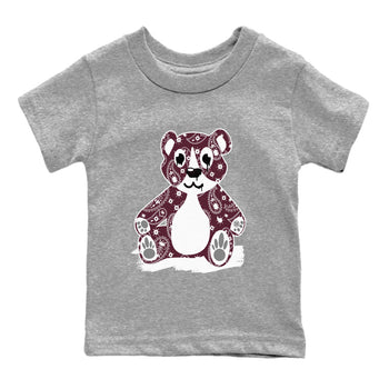 Jordan 4 Retro Burgundy Sneaker Match Tees Bandana Bear Sneaker Tees Air Jordan 5 Burgundy SNRT Sneaker Release Tees Kids, Youth, Baby Clothing Heather Grey 2