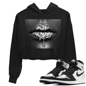 Jordan 1 Silver Toe Sneaker Match Tees Bandana Lips Sneaker Tees Jordan 1 Silver Toe Sneaker Release Tees Women's Shirts