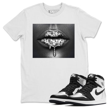 Jordan 1 Silver Toe Sneaker Match Tees Bandana Lips Sneaker Tees Jordan 1 Silver Toe Sneaker Release Tees Unisex Shirts