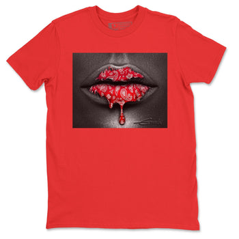 Jordan 1 Chicago Sneaker Match Tees Bandana Lips Sneaker Tees Jordan 1 Chicago Sneaker Release Tees Unisex Shirts