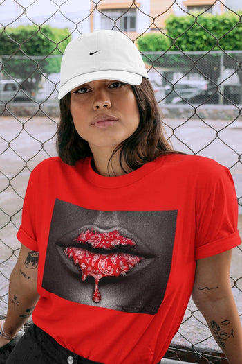 Jordan 1 Chicago Sneaker Match Tees Bandana Lips Sneaker Tees Jordan 1 Chicago Sneaker Release Tees Unisex Shirts