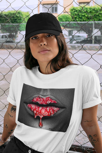 Jordan 1 Chicago Sneaker Match Tees Bandana Lips Sneaker Tees Jordan 1 Chicago Sneaker Release Tees Unisex Shirts