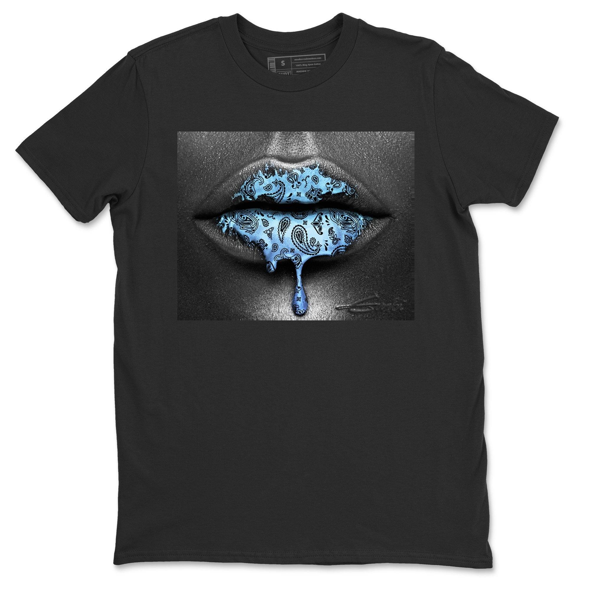 Jordan 1 University Blue Sneaker Match Tees Bandana Lips Sneaker Tees Jordan 1 University Blue Sneaker Release Tees Unisex Shirts