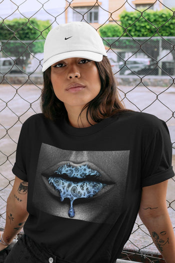 Jordan 1 University Blue Sneaker Match Tees Bandana Lips Sneaker Tees Jordan 1 University Blue Sneaker Release Tees Unisex Shirts