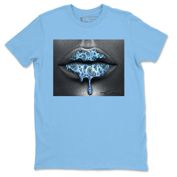 Jordan 1 University Blue Sneaker Match Tees Bandana Lips Sneaker Tees Jordan 1 University Blue Sneaker Release Tees Unisex Shirts