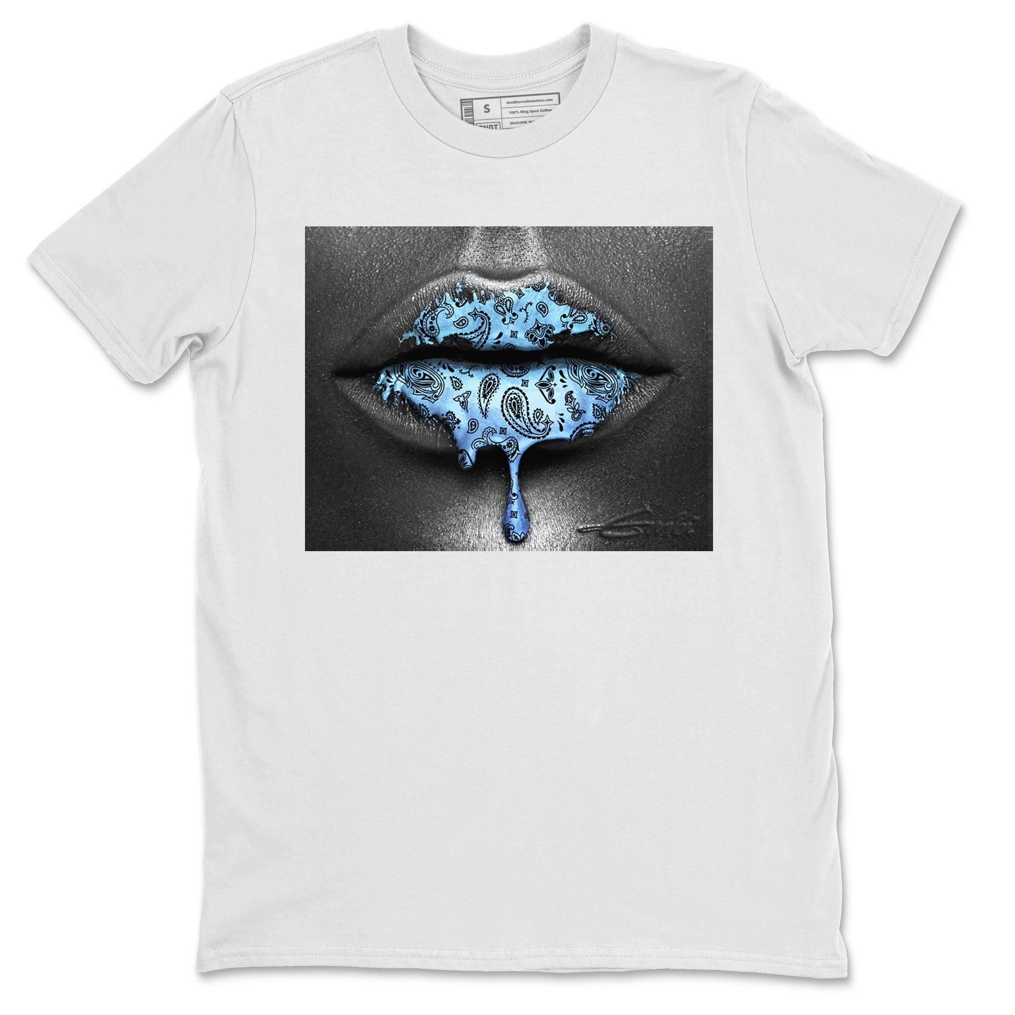 Jordan 1 University Blue Sneaker Match Tees Bandana Lips Sneaker Tees Jordan 1 University Blue Sneaker Release Tees Unisex Shirts