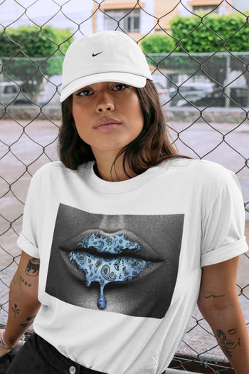 Jordan 1 University Blue Sneaker Match Tees Bandana Lips Sneaker Tees Jordan 1 University Blue Sneaker Release Tees Unisex Shirts
