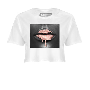 Dunk Low WMNS Rose Whisper shirt to match jordans Bandana Lips sneaker tees Dunk Rose Whisper SNRT Sneaker Release Tees White 2 Crop T-Shirt