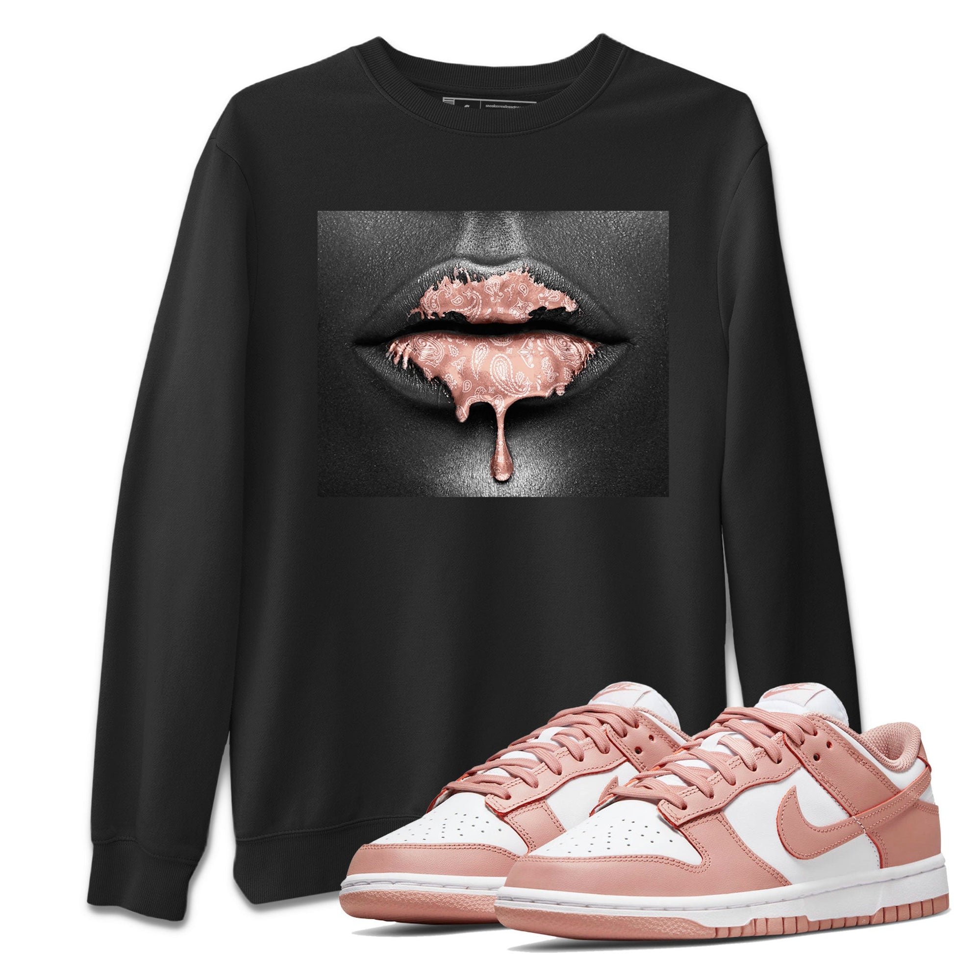 Dunk Low WMNS Rose Whisper shirt to match jordans Bandana Lips sneaker tees Dunk Rose Whisper SNRT Sneaker Release Tees Casual Unisex shirts Black 1 T-Shirt