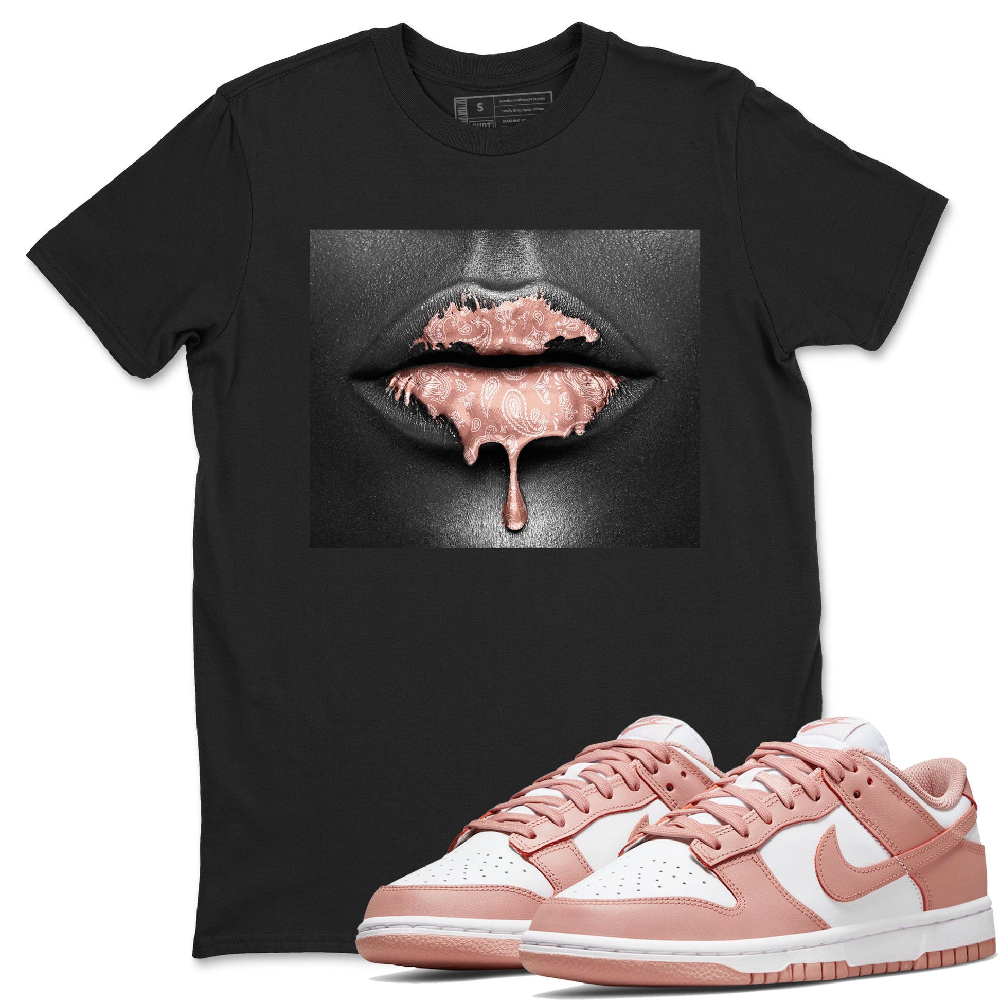 Dunk Low WMNS Rose Whisper shirt to match jordans Bandana Lips sneaker tees Dunk Rose Whisper SNRT Sneaker Release Tees Casual Unisex shirts Black 1 T-Shirt