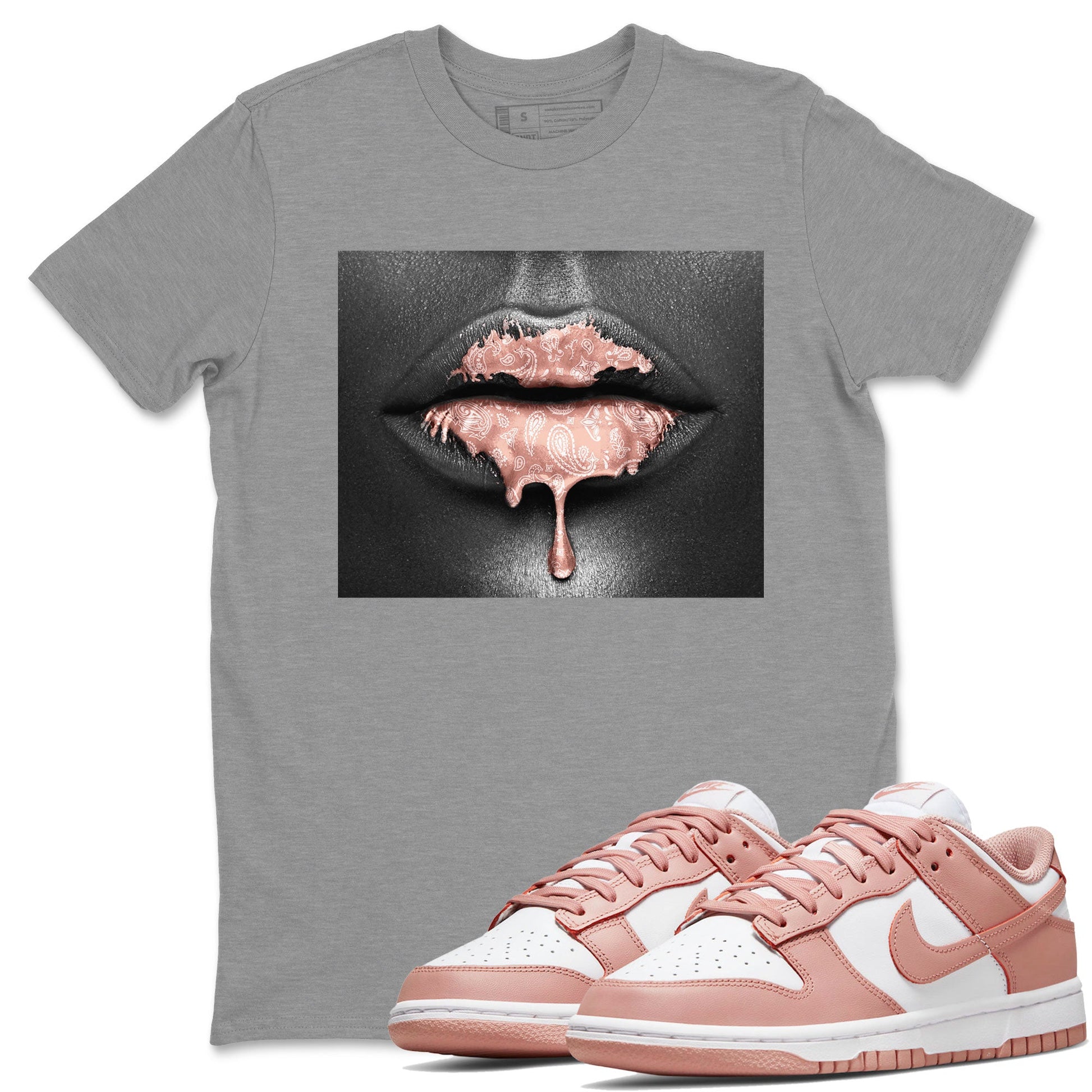 Dunk Low WMNS Rose Whisper shirt to match jordans Bandana Lips sneaker tees Dunk Rose Whisper SNRT Sneaker Release Tees Casual Unisex shirts Heather Grey 1 T-Shirt