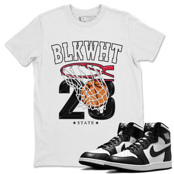 Air Jordan 1 Black White Sneaker Match Tees Basketball Sneaker Tees Air Jordan 1 Black White Sneaker Release Tees Unisex Shirts