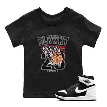 1s Black White shirt to match jordans Basketball sneaker tees Air Jordan 1 Black White SNRT sneaker release tees baby toddler Black 1 cotton Shirt