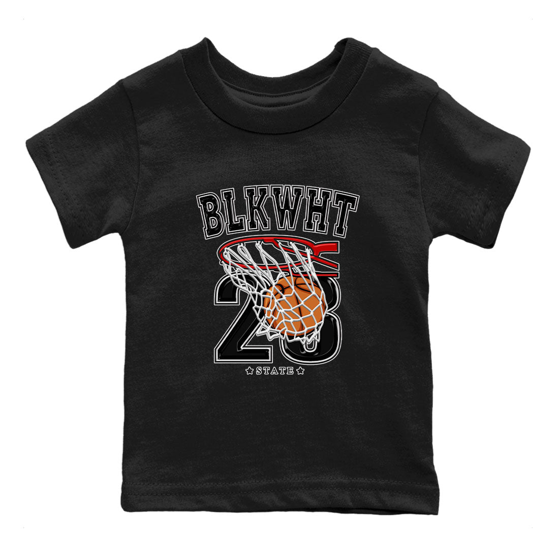 1s Black White shirt to match jordans Basketball sneaker tees Air Jordan 1 Black White SNRT sneaker release tees baby toddler Black 2 cotton Shirt