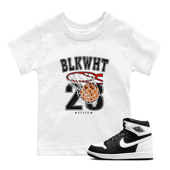 1s Black White shirt to match jordans Basketball sneaker tees Air Jordan 1 Black White SNRT sneaker release tees baby toddler White 1 cotton Shirt