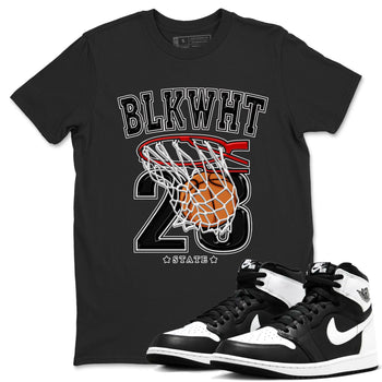 1s Black White shirt to match jordans Basketball sneaker tees Air Jordan 1 Black White SNRT Sneaker Release Tees unisex cotton Black 1 crew neck shirt