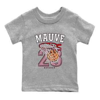 Air Jordan 1 Mauve shirt to match jordans Basketball sneaker tees AJ1 Mauve SNRT Sneaker Tees Sneaker Matching Clothing Brand Baby Toddler Heather Grey 2 T-Shirt
